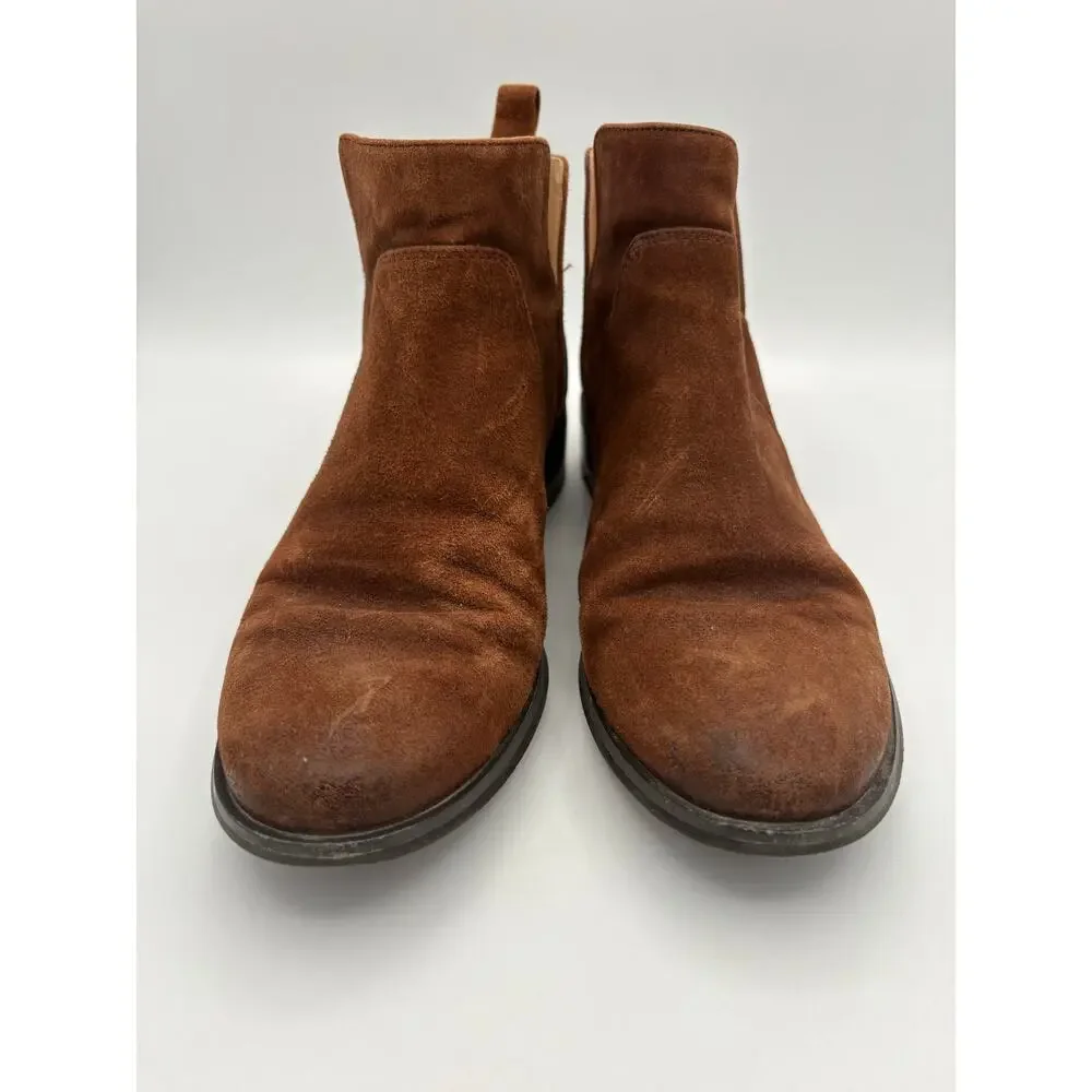 Franco Sarto Brown Suede Ankle Boots Botties Size 8
